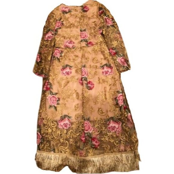 Wow Luxury Runway Glamorous Roses Lace Party Prom Cocktail Evening Wedding Dress - Picture 7 of 12